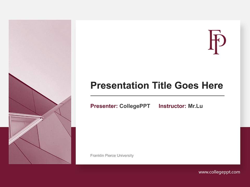 Franklin Pierce University General Purpose PPT Template4:3 ratio PPT effect preview image6