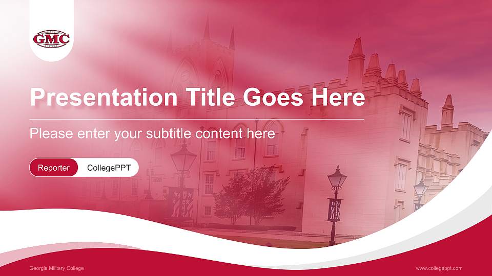 Georgia Military College Lecture Sharing and Networking Event PPT Template16:9 ratio PPT effect preview image