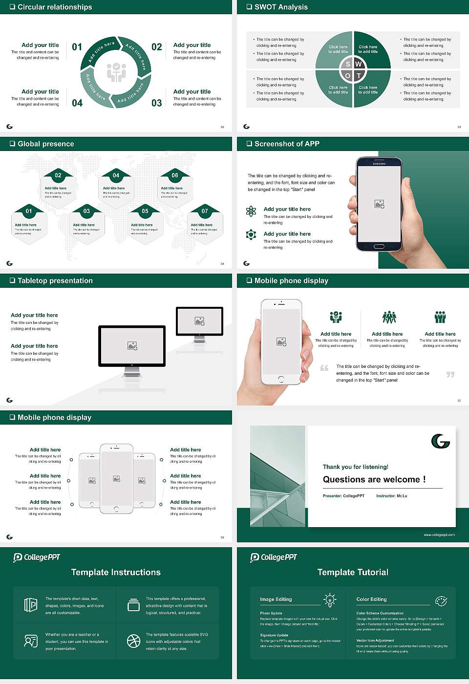 Georgia Gwinnett College General Purpose PPT Template16:9 ratio PPT effect preview image5