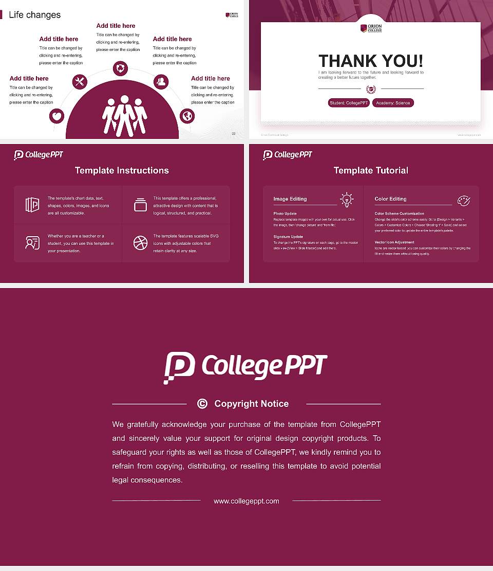 Orion Technical College National Scholarship Defense PPT Template16:9 ratio PPT effect preview image4