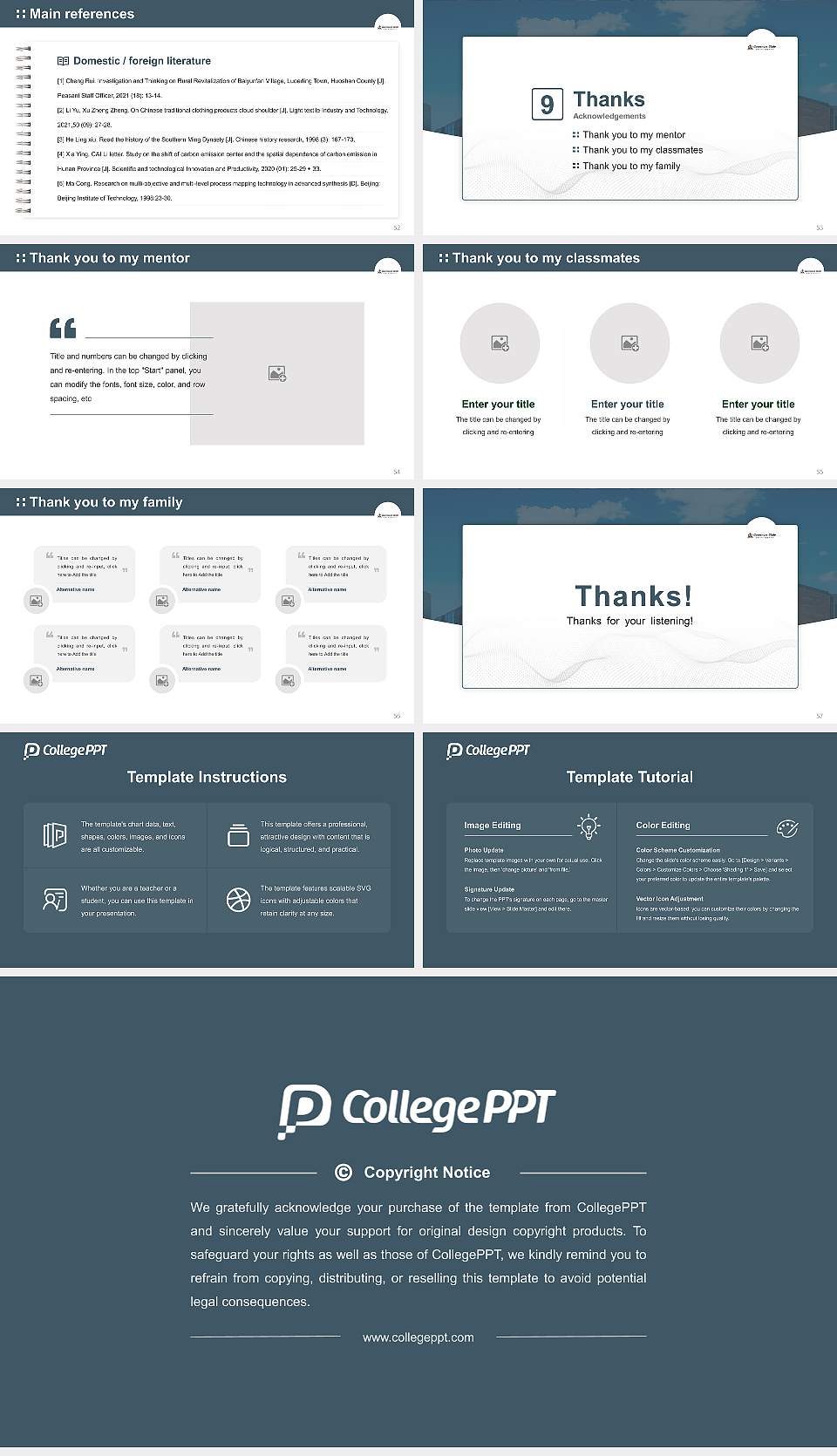 Governors State University Graduation Thesis Defense PPT Template16:9 ratio PPT effect preview image7