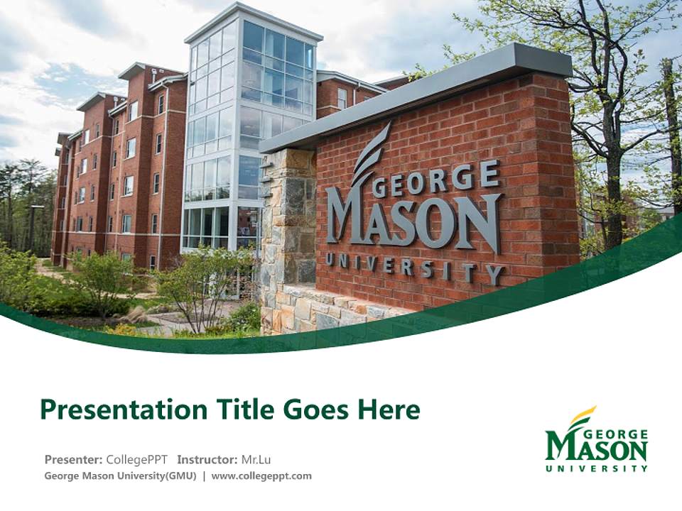 George Mason University(GMU) Course/Courseware Creation PPT Template4:3 ratio PPT effect preview image5