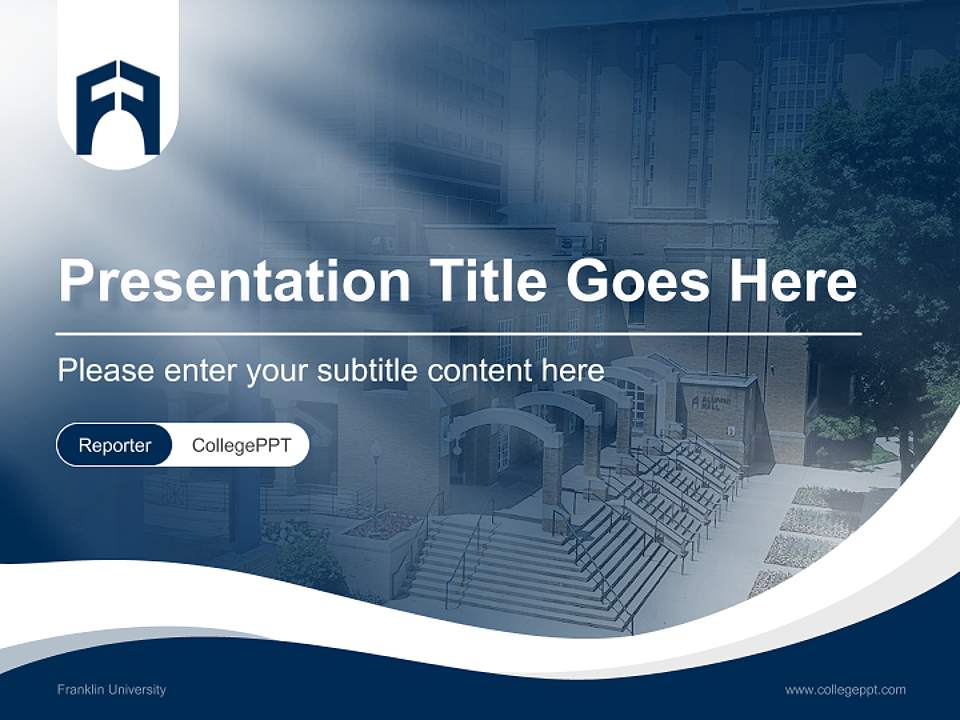 Franklin University Lecture Sharing and Networking Event PPT Template4:3 ratio PPT effect preview image4