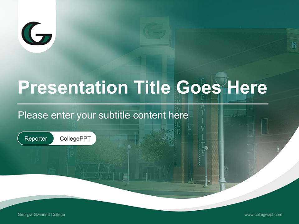 Georgia Gwinnett College Lecture Sharing and Networking Event PPT Template4:3 ratio PPT effect preview image4