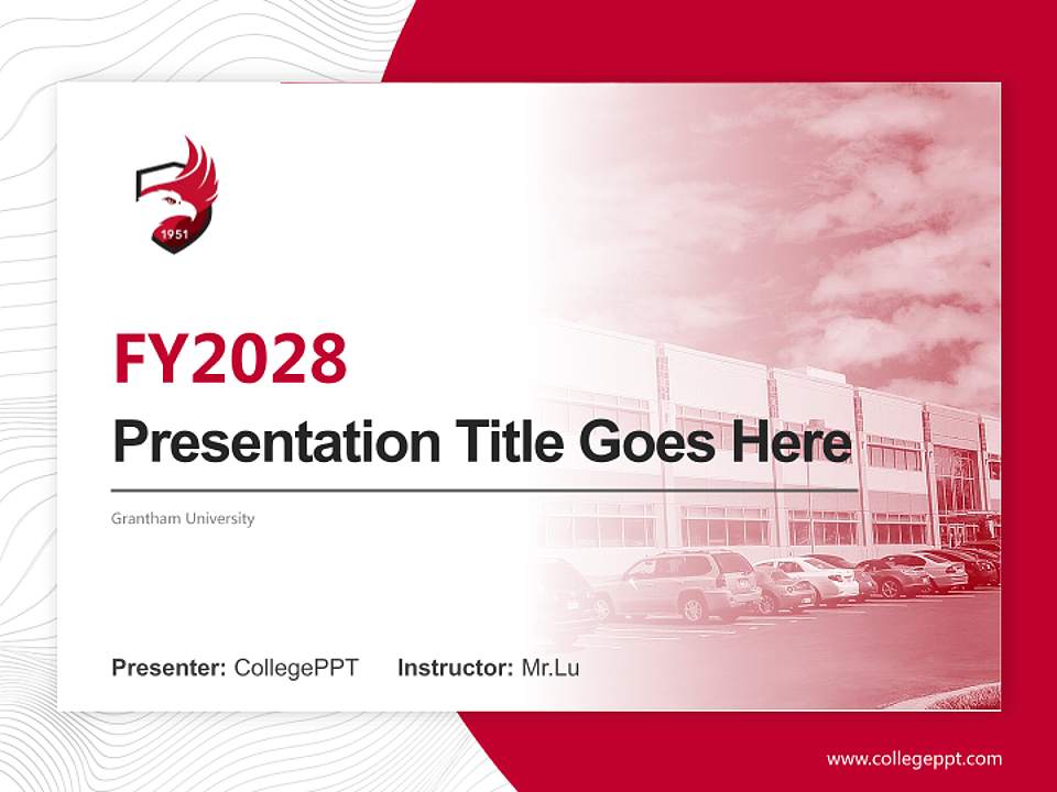 Grantham University Academic Presentation/Research Findings Report PPT Template4:3 ratio PPT effect preview image5