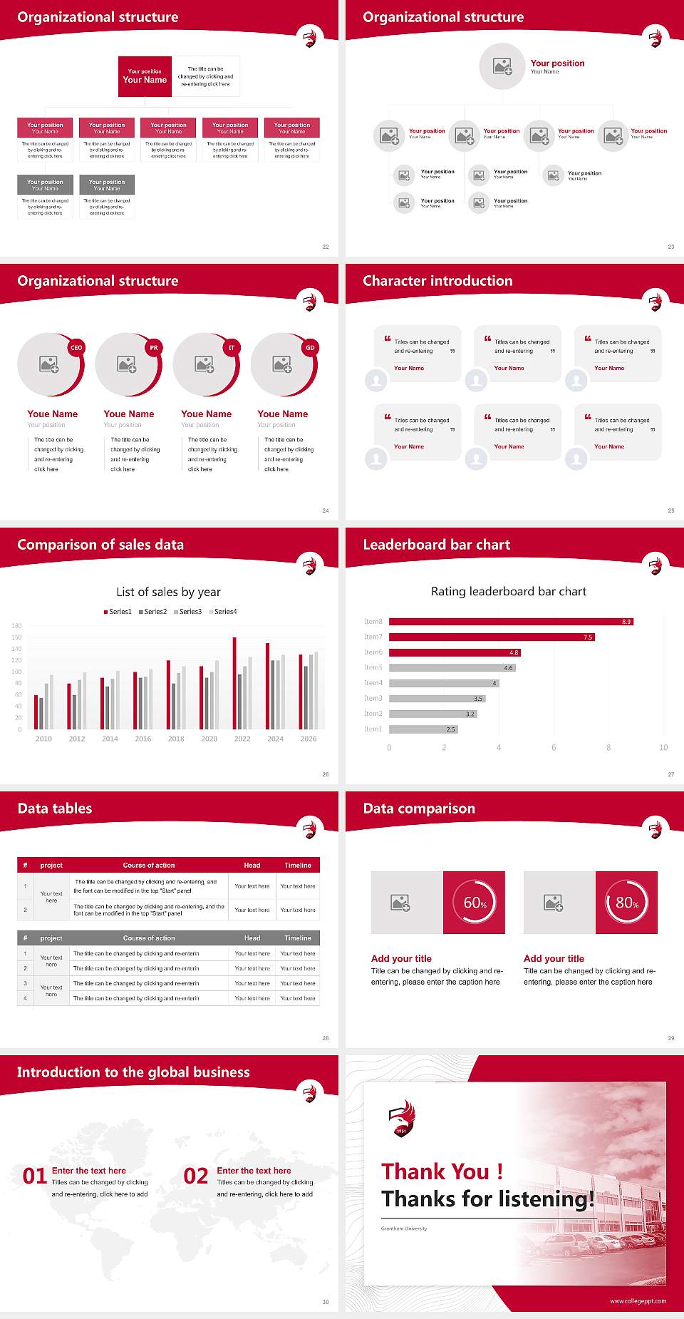 Grantham University Academic Presentation/Research Findings Report PPT Template4:3 ratio PPT effect preview image4
