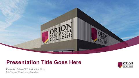 Orion Technical College Course/Courseware Creation PPT Template