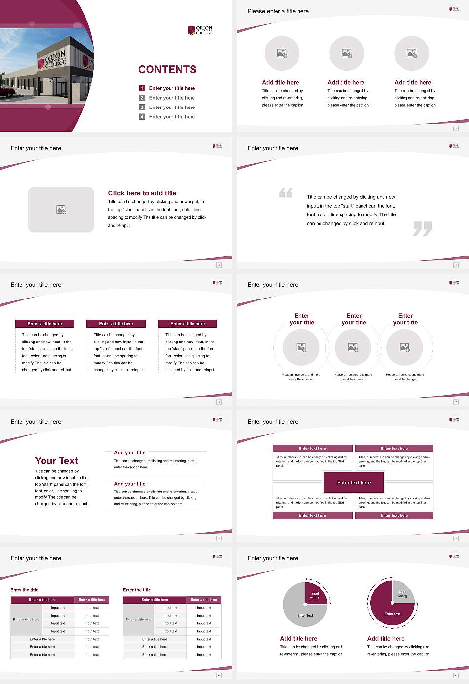 Orion Technical College Course/Courseware Creation PPT Template16:9 ratio PPT effect preview image2