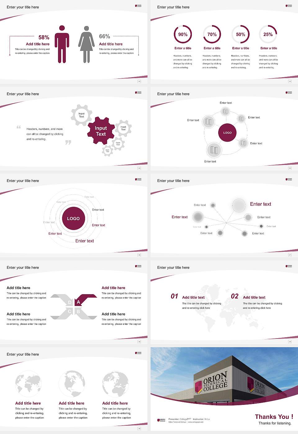 Orion Technical College Course/Courseware Creation PPT Template16:9 ratio PPT effect preview image4