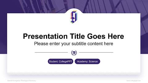Garrett-Evangelical Theological Seminary National Scholarship Defense PPT Template