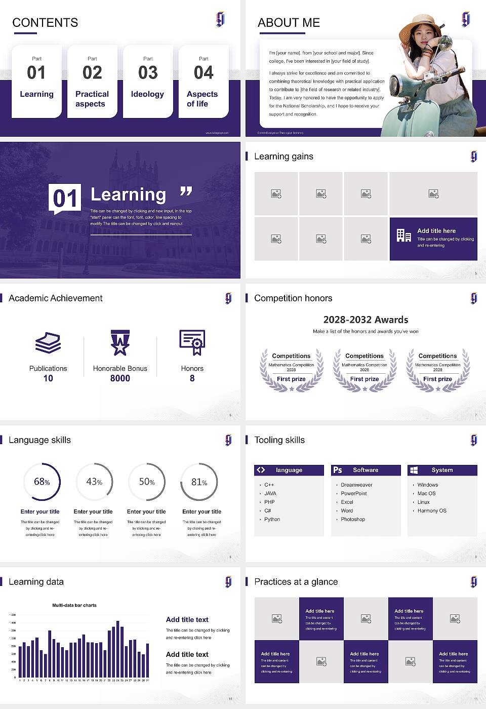 Garrett-Evangelical Theological Seminary National Scholarship Defense PPT Template16:9 ratio PPT effect preview image2