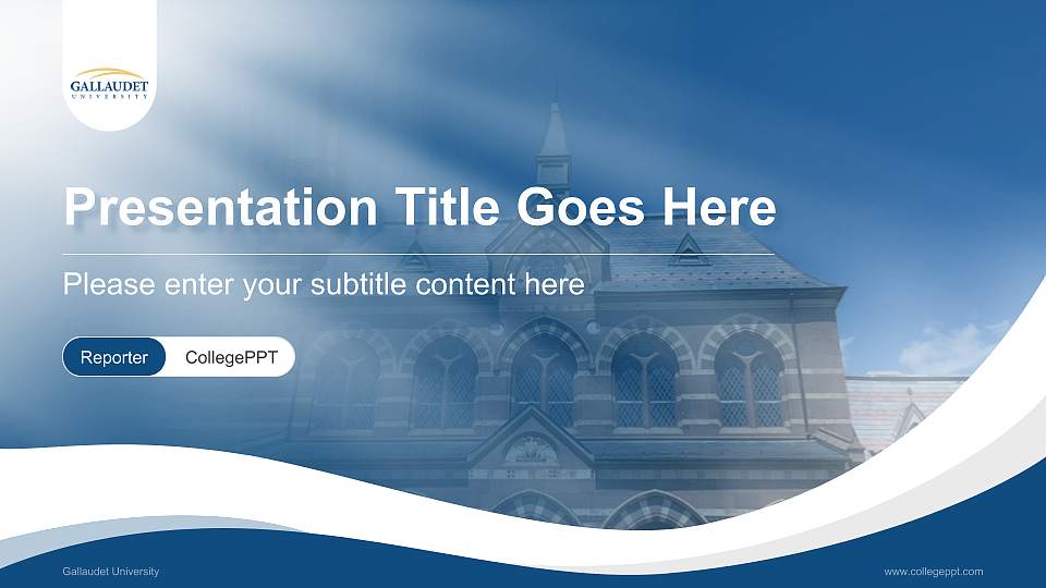 Gallaudet University Lecture Sharing and Networking Event PPT Template16:9 ratio PPT effect preview image