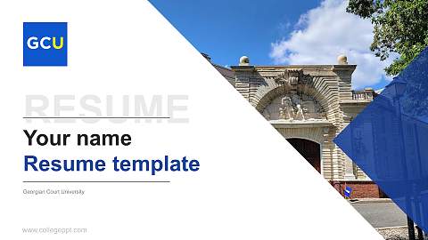 Georgian Court University Resume PPT Template