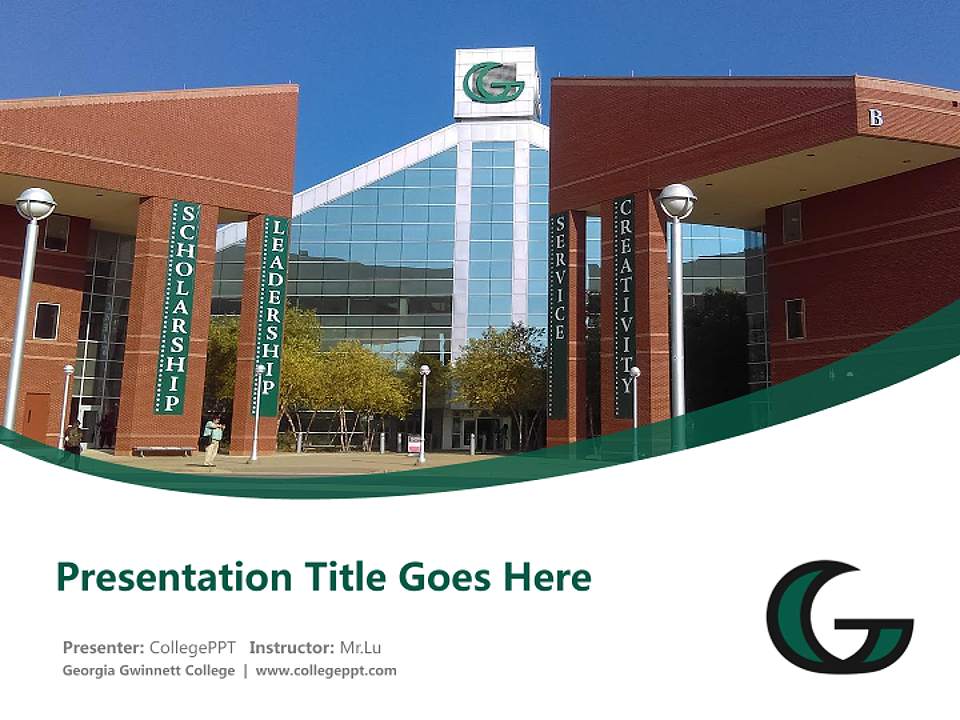 Georgia Gwinnett College Course/Courseware Creation PPT Template4:3 ratio PPT effect preview image5