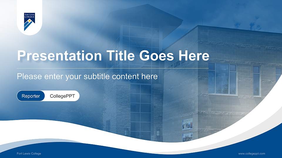 Fort Lewis College Lecture Sharing and Networking Event PPT Template16:9 ratio PPT effect preview image