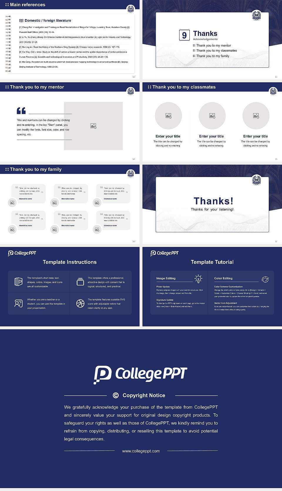 Guidance College Graduation Thesis Defense PPT Template16:9 ratio PPT effect preview image7