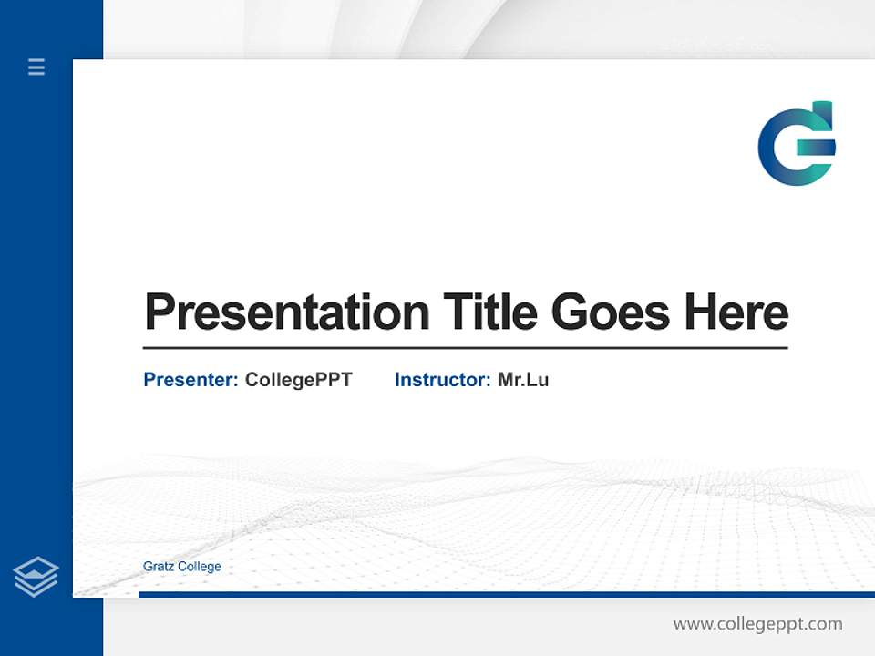 Gratz College Thesis Proposal/Graduation Defense PPT Template4:3 ratio PPT effect preview image5