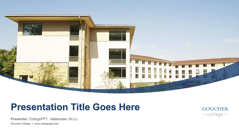 Goucher College Course/Courseware Creation PPT Template16:9 ratio PPT effect preview image