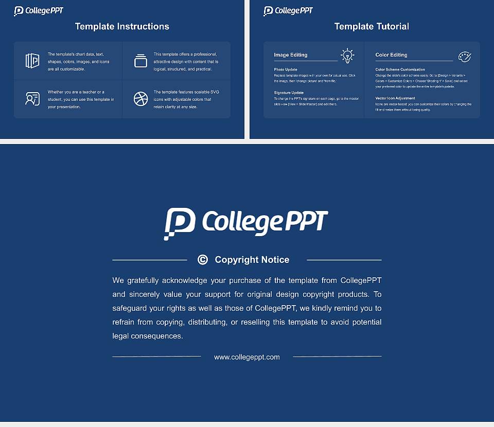 Goucher College Course/Courseware Creation PPT Template16:9 ratio PPT effect preview image5