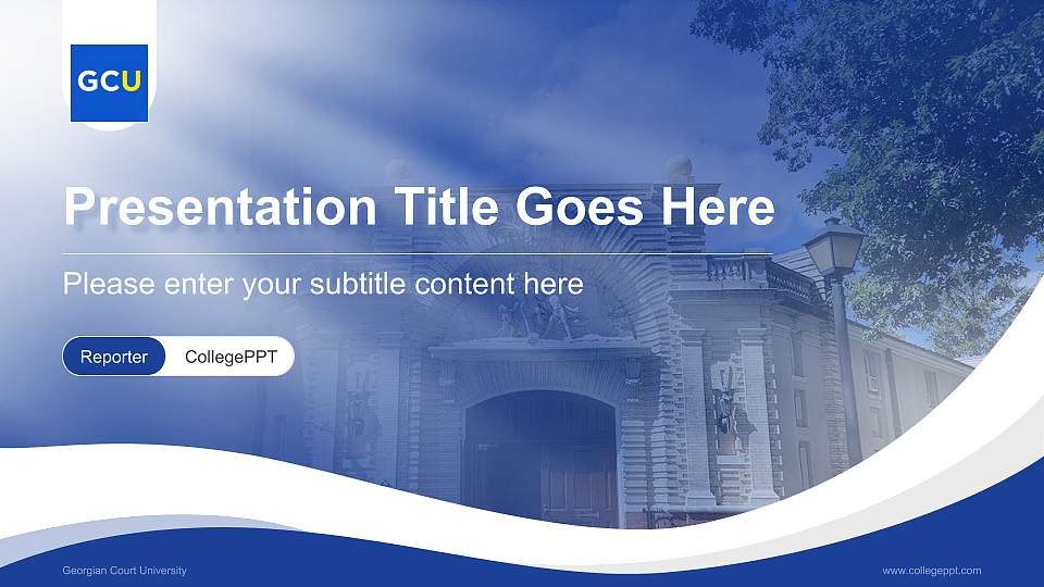 Georgian Court University Lecture Sharing and Networking Event PPT Template16:9 ratio PPT effect preview image