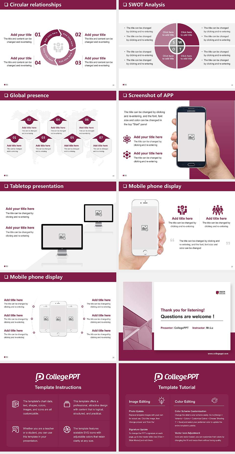 Orion Technical College General Purpose PPT Template4:3 ratio PPT effect preview image5