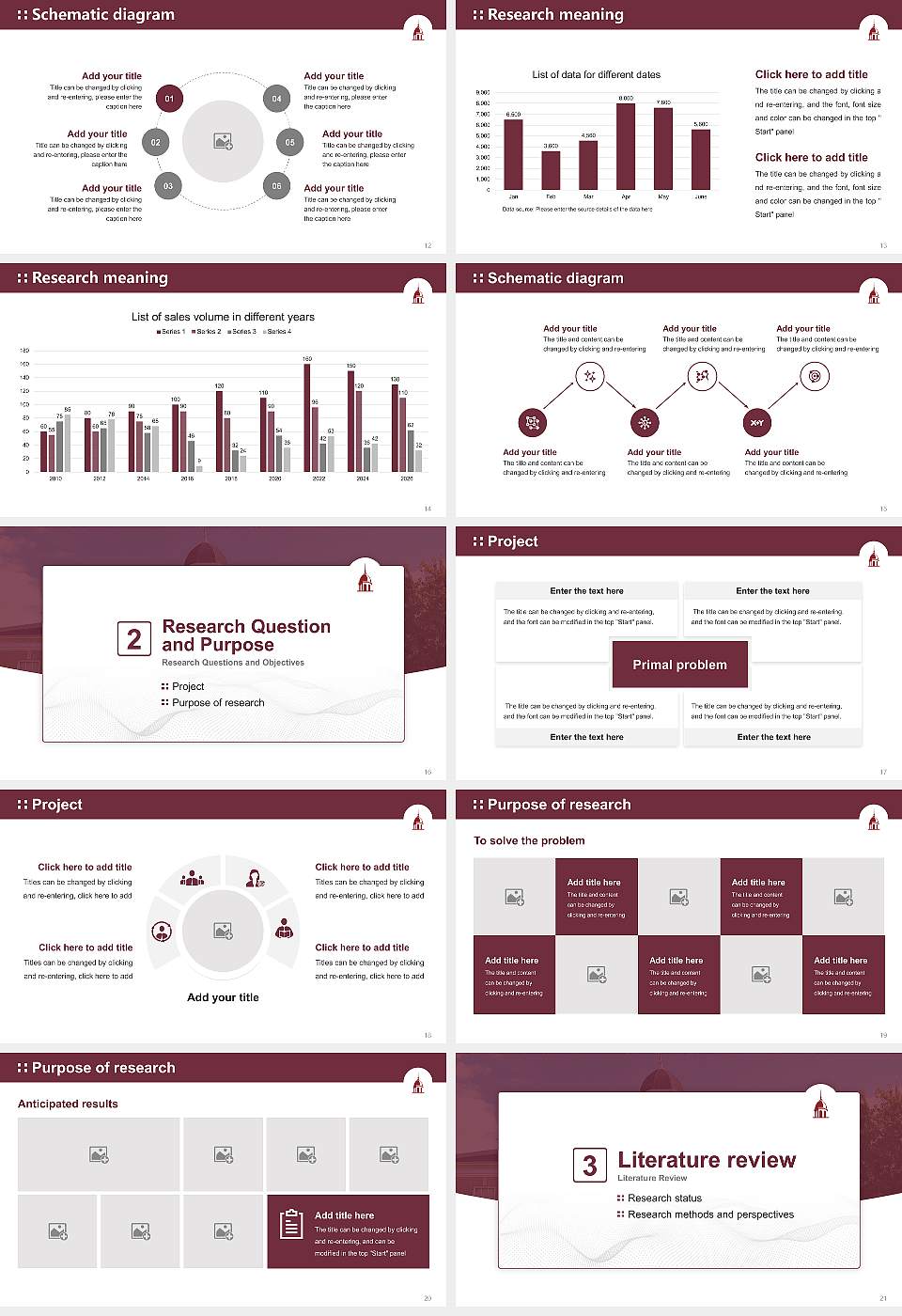 Freed-Hardeman University Graduation Thesis Defense PPT Template16:9 ratio PPT effect preview image3