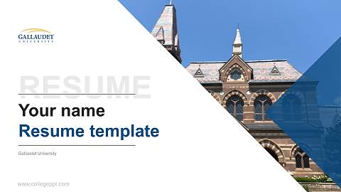 Gallaudet University Resume PPT Template