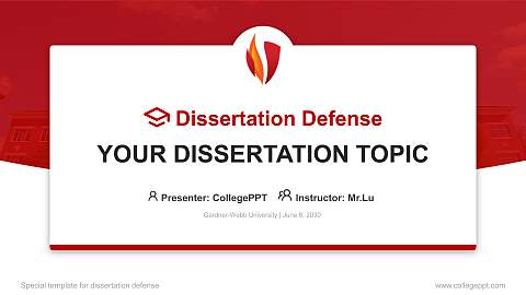 Gardner-Webb University Graduation Thesis Defense PPT Template