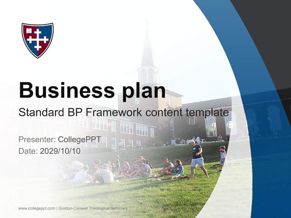 Gordon-Conwell Theological Seminary Competition/Entrepreneurship Contest PPT Template4:3 ratio PPT effect preview image9