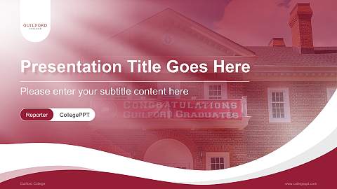 Guilford College Lecture Sharing and Networking Event PPT Template