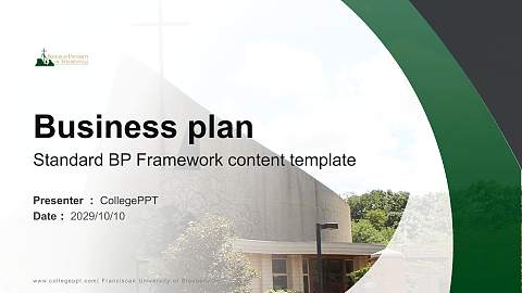 Franciscan University of Steubenville Competition/Entrepreneurship Contest PPT Template