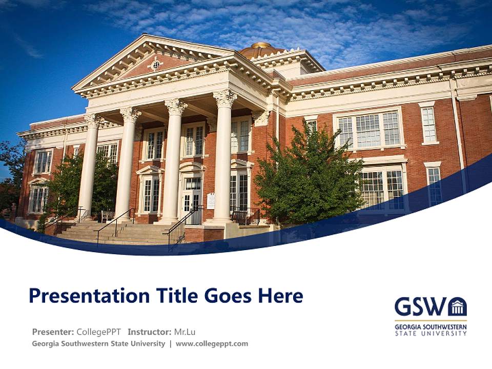 Georgia Southwestern State University Course/Courseware Creation PPT Template4:3 ratio PPT effect preview image5