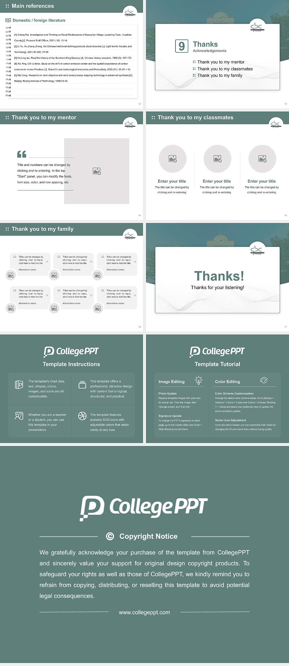 Great Basin College Graduation Thesis Defense PPT Template4:3 ratio PPT effect preview image7