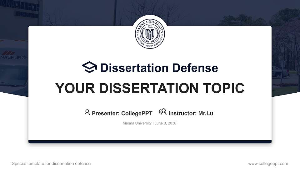 Manna University Graduation Thesis Defense PPT Template16:9 ratio PPT effect preview image