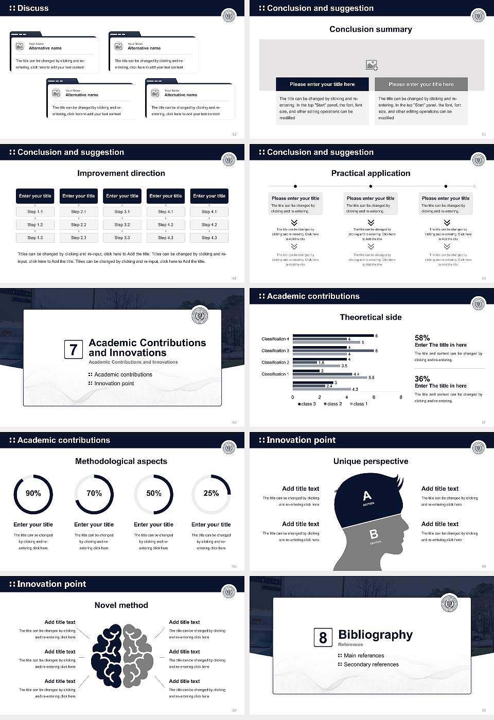 Manna University Graduation Thesis Defense PPT Template16:9 ratio PPT effect preview image6