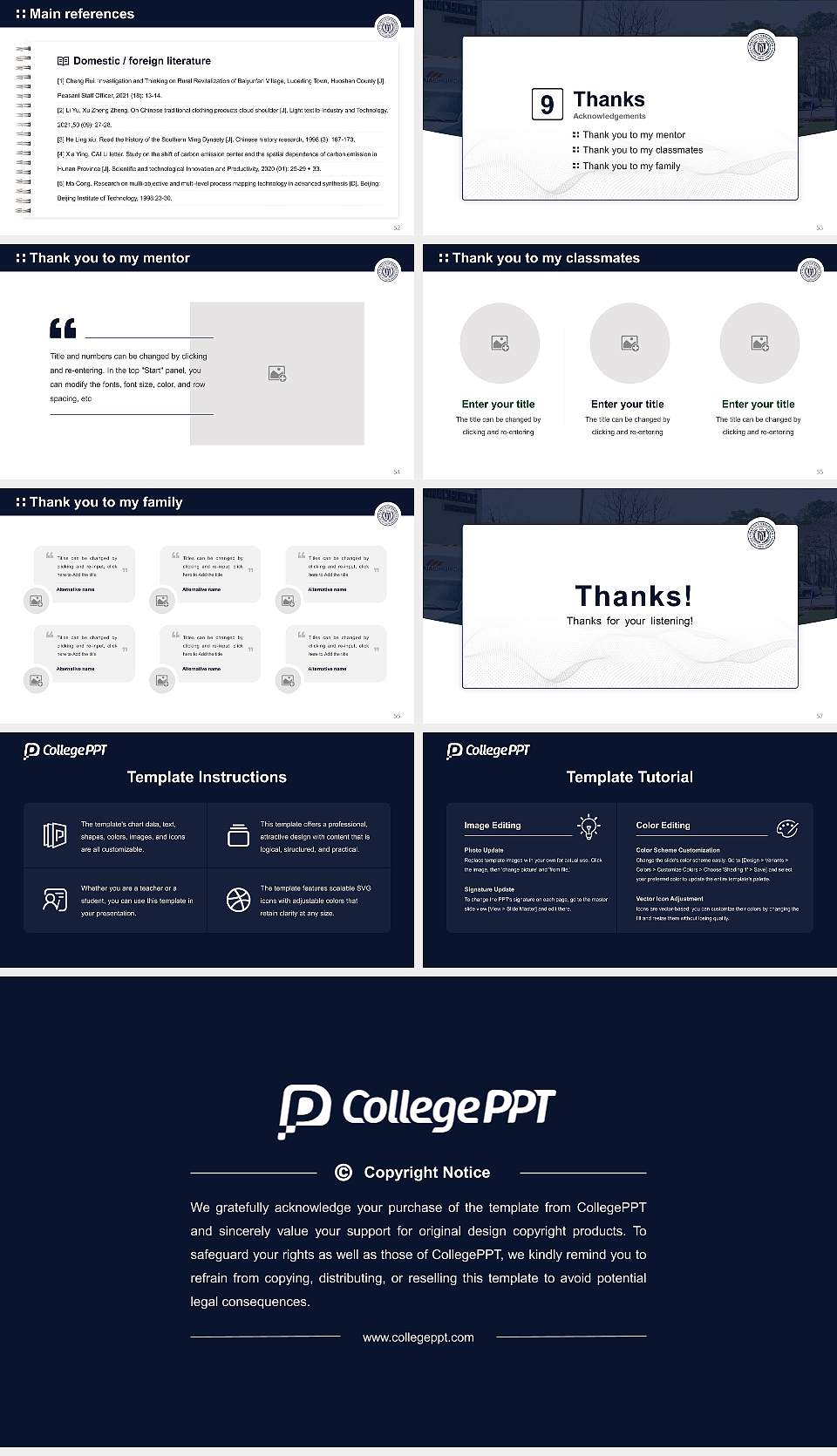 Manna University Graduation Thesis Defense PPT Template16:9 ratio PPT effect preview image7