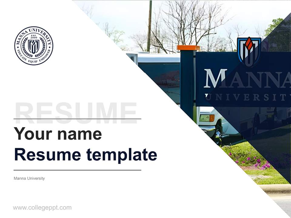 Manna University Resume PPT Template4:3 ratio PPT effect preview image5