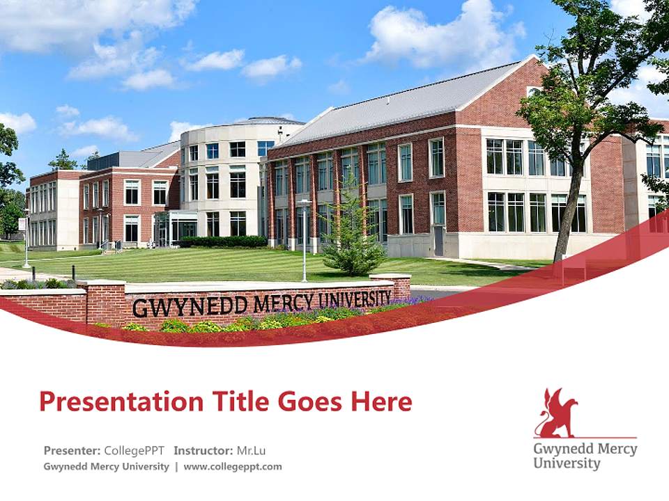 Gwynedd Mercy University Course/Courseware Creation PPT Template4:3 ratio PPT effect preview image5