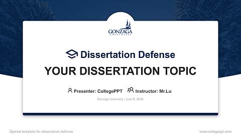 Gonzaga University Graduation Thesis Defense PPT Template