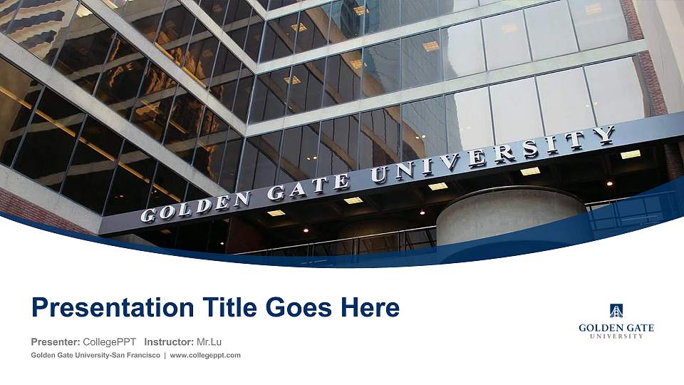 Golden Gate University-San Francisco Course/Courseware Creation PPT Template16:9 ratio PPT effect preview image
