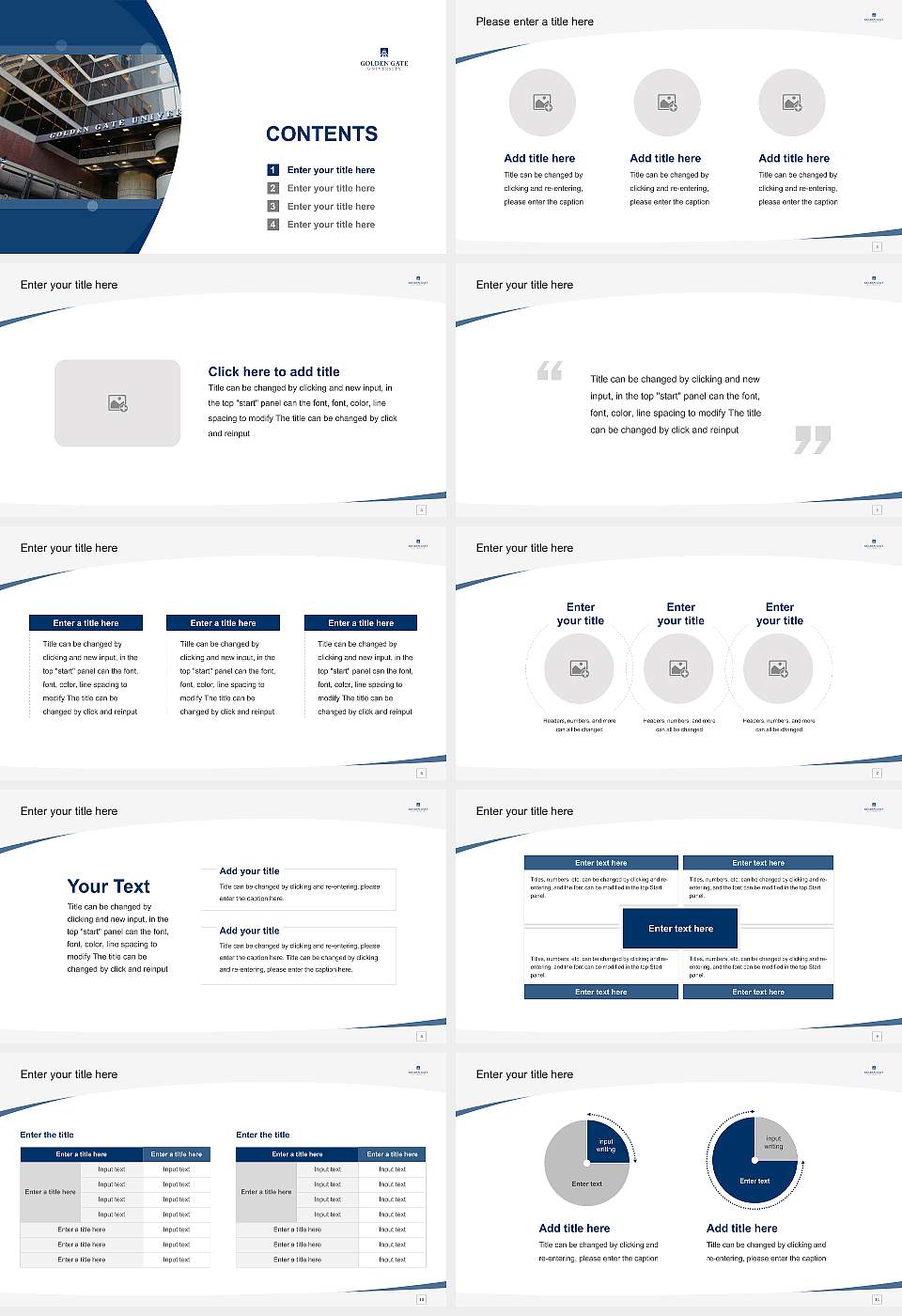 Golden Gate University-San Francisco Course/Courseware Creation PPT Template16:9 ratio PPT effect preview image2