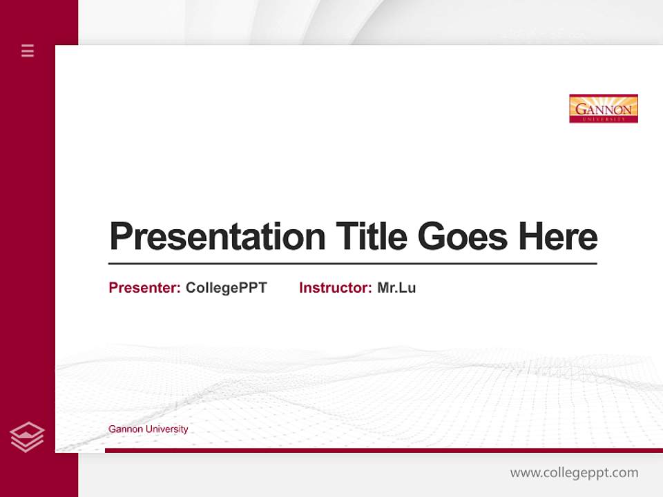 Gannon University Thesis Proposal/Graduation Defense PPT Template4:3 ratio PPT effect preview image5