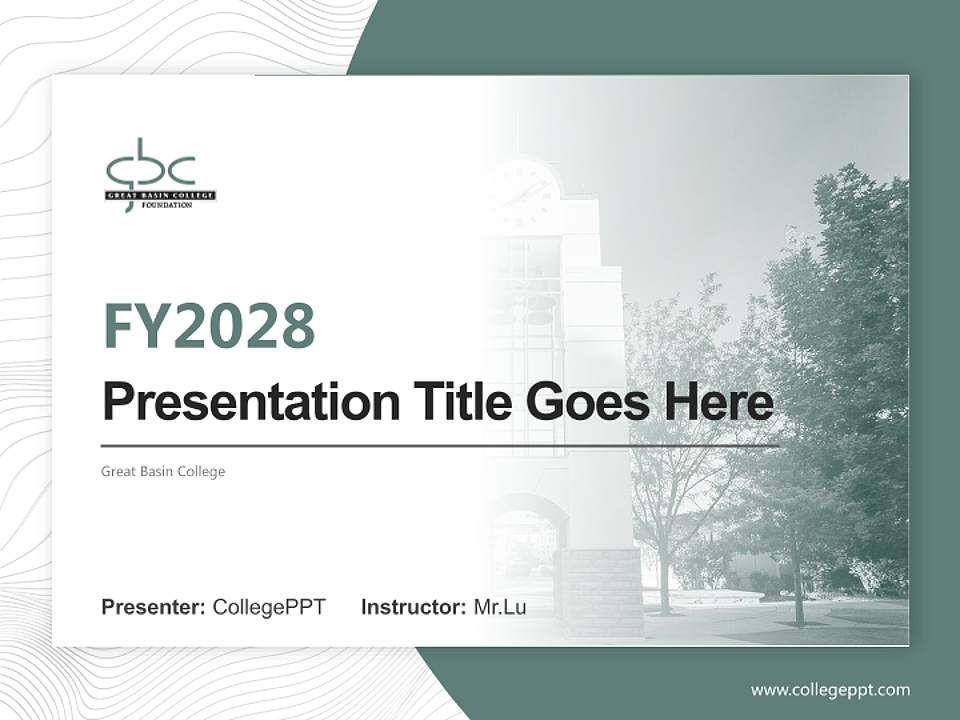 Great Basin College Academic Presentation/Research Findings Report PPT Template4:3 ratio PPT effect preview image5