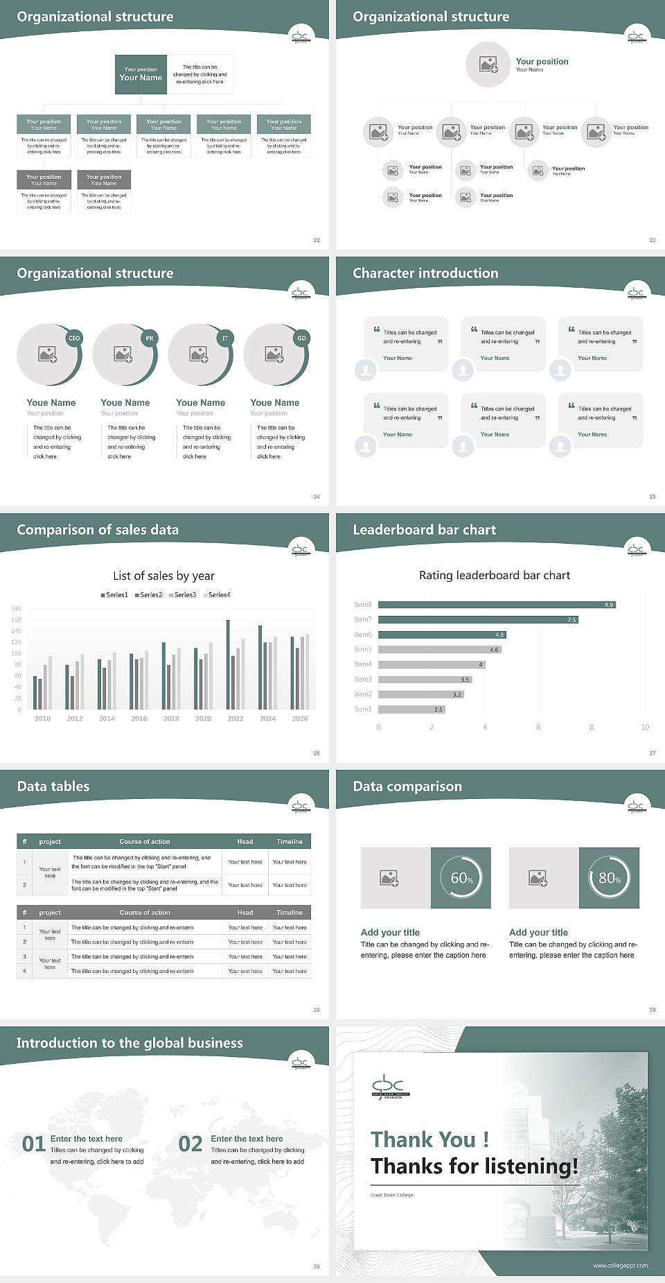 Great Basin College Academic Presentation/Research Findings Report PPT Template4:3 ratio PPT effect preview image4