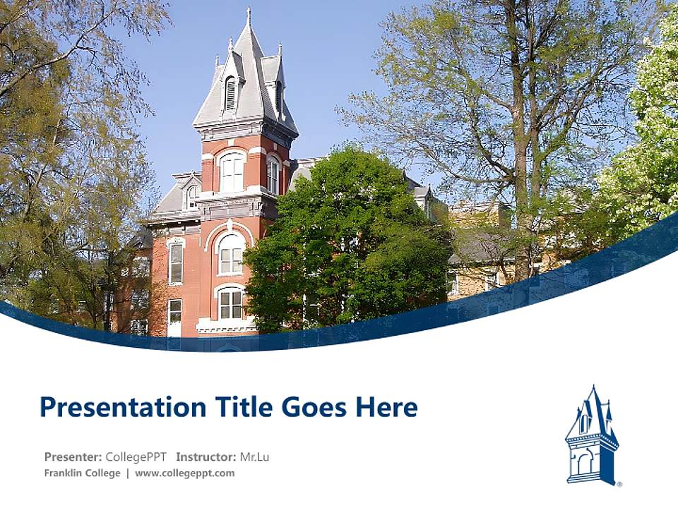 Franklin College Course/Courseware Creation PPT Template4:3 ratio PPT effect preview image5