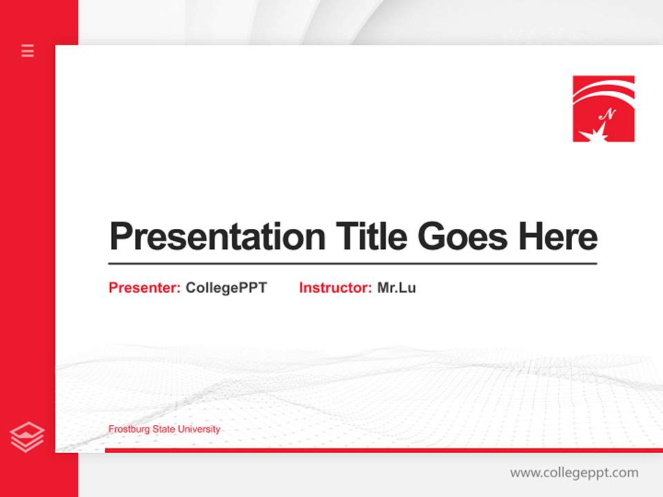 Frostburg State University Thesis Proposal/Graduation Defense PPT Template4:3 ratio PPT effect preview image5