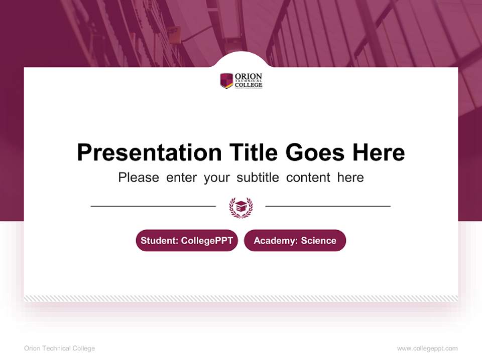 Orion Technical College National Scholarship Defense PPT Template4:3 ratio PPT effect preview image4