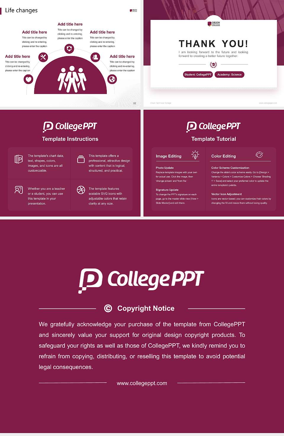 Orion Technical College National Scholarship Defense PPT Template4:3 ratio PPT effect preview image4