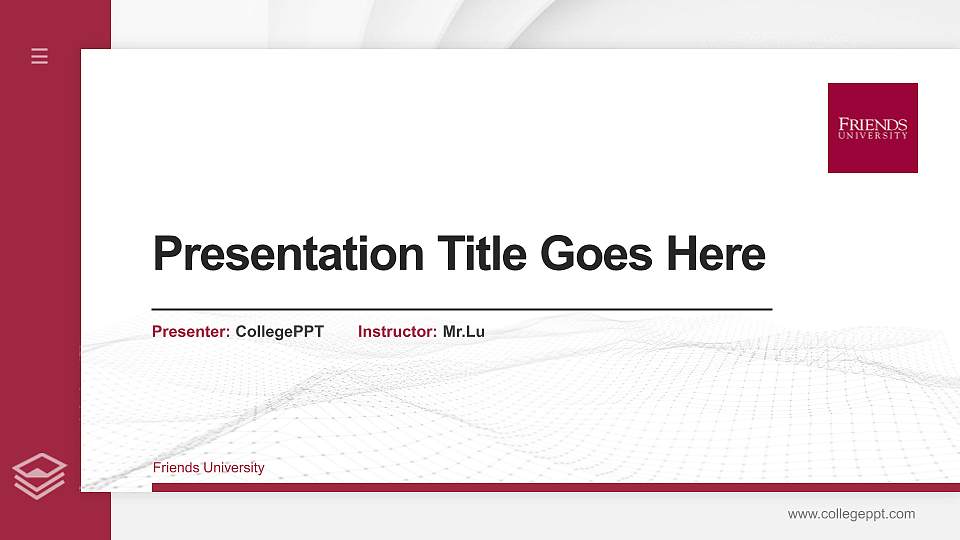 Friends University Thesis Proposal/Graduation Defense PPT Template16:9 ratio PPT effect preview image