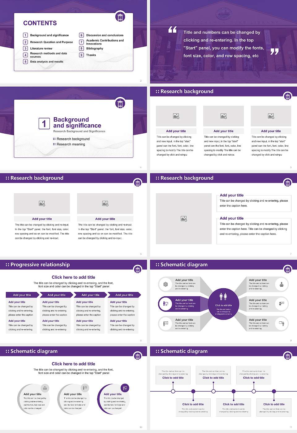 Furman University Graduation Thesis Defense PPT Template16:9 ratio PPT effect preview image2